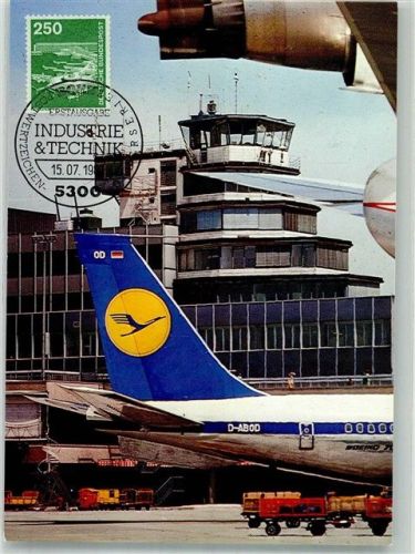 Frankfurt 1982 Boeing 707 der Lufthansa Maximumkarte