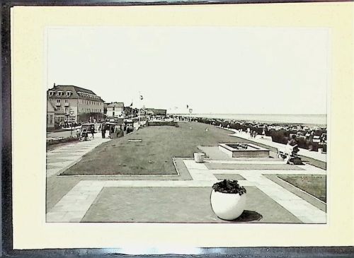 Duhnen Foto montiert auf Karton Neue Deichpromenade Fotograf Otto Schulze