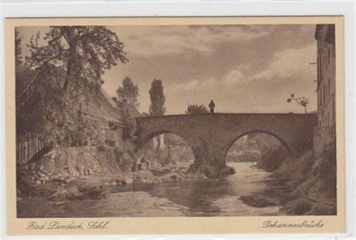 Bad Landeck Bad Landeck - Ladek-Zdrój / Kreis Habelschwerdt - Bystrzyca Klodzka. Johannesbrücke ungelaufen Top Erhaltung.