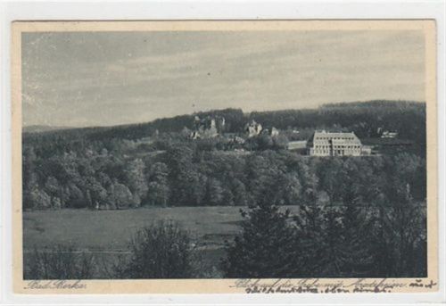 Bad Berka Bad Berka. Blick auf die Trebe mit ärzteheim gelaufen 1929. Gute Erhaltung.
