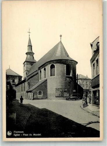 Florennes 1954 Kirche Place du Marché