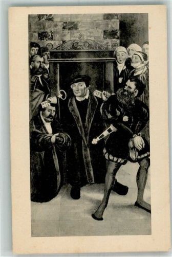06886 O4600 Lutherstadt Wittenberg - Stadtpfarrkirche Bugenhagen im Beichtstuhl Altarbild Lucas Cranach 1547