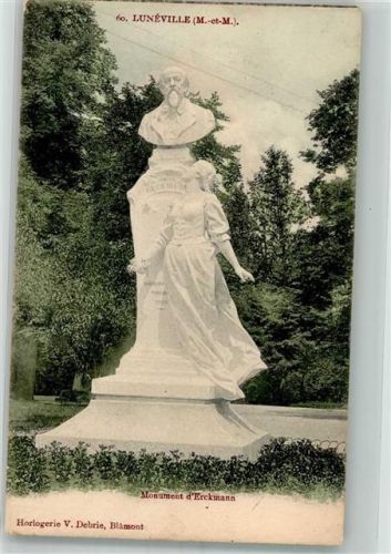 Luneville 1905 Denkmal d´Erckmann