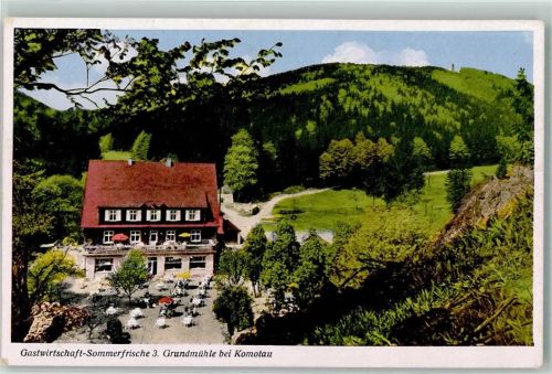 Chomutov Gasthaus Sommerfrische 3. Grundmühle Terrasse