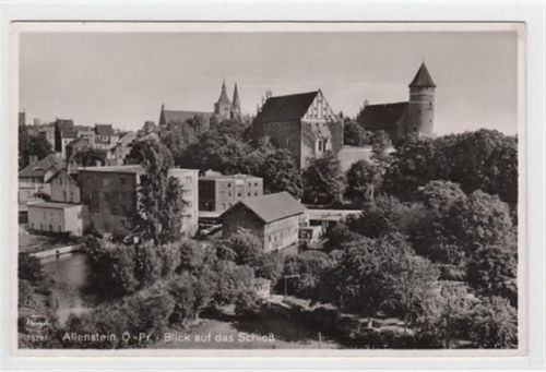 Allenstein / Olsztyn mit Blick auf das Schloß ungelaufen Sehr gut erhalten.
