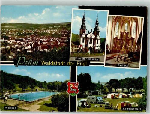 Prüm Campingplatz Basilika Schwimmbad