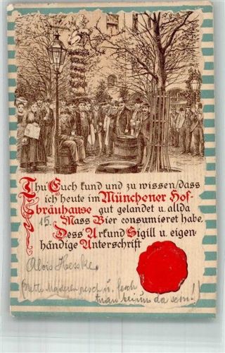 München 1909 Urkunde