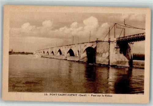 Pont-Saint-Esprit 1929 Pont sur le Rhone