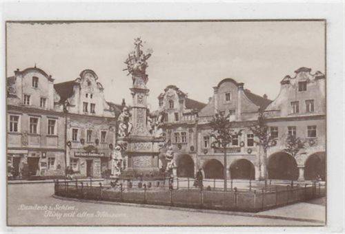 Bad Landeck Landeck in Schlesien - Ladek-Zdrój / Kreis Habelschwerdt - Bystrzyca Klodzka. Ring mit alten Häusern ungelaufen Top Erhaltung.