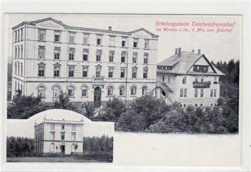 Teichwolframsdorf i. Thür. bei Werdau mit zwei Abbildungen v. Erholungsheim ungelaufen Top Erhaltung.