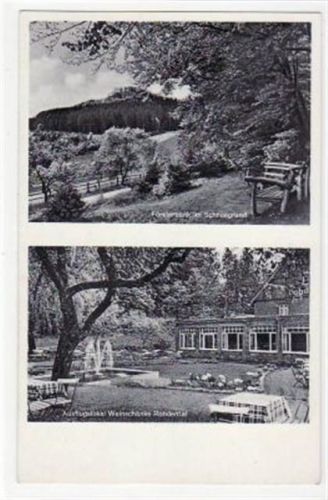 Hess. Oldendorf, Hotel - Pension - Restaurant " Rohdental ". Ausflugslokal Weinschänke Rohdental Försterbank im Schneegrund ungelaufen Gute Erhaltung.