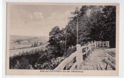 Hattingen mit Blick von der Schulenburg ungelaufen Gute Erhaltung.
