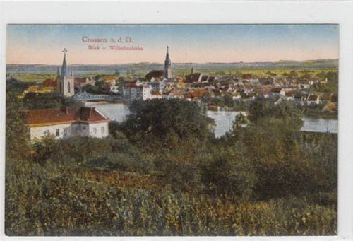 Crossen a.d. Oder Crossen an der Oder / Krosno Odrzanskie mit Blick von der Wilhelmshöhe ungelaufen Gute Erhaltung.