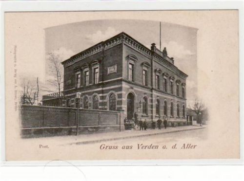 Verden a.d. Aller mit Post. ungelaufen um 1900 Gute Erhaltung.