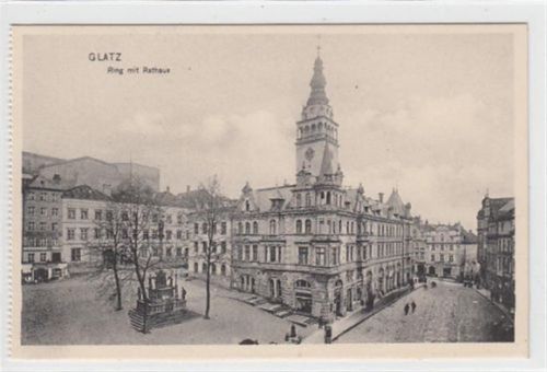 Glatz / Klodzko. Ring Rathaus. Die Karte stammt aus einem Leporello ungelaufen Top Erhaltung.