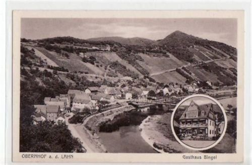 Obernhof Obernhof a.d. Lahn mit Gesamtansicht und Gasthaus Bingel ungelaufen Gute Erhaltung.
