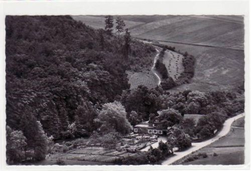 Weinschänke Rohdental am Hochwald bei Hess. Oldendorf gelaufen, ca. 1950. Gute Erhaltung.