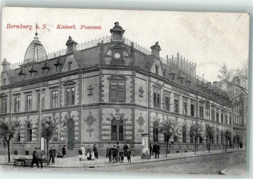 Bernburg Kaiserl. Postamt Litfaßsäule