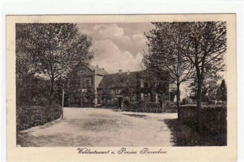 Ratingen mit Waldrestaurant u. Pension Bauernhaus gelaufen, mit Marke und Stempel von 1914. Gute Erhaltung.