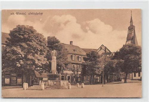 St. Wendel. ein Blick auf den Schloßplatz ungelaufen Gute Erhaltung.