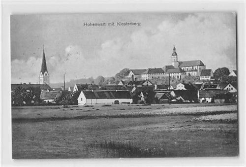 Hohenwart Klosterberg gelaufen. Marke entfernt. Leichter Schrift- und Stempeldurchdruck, leicht bügig, sonst gut erhalten