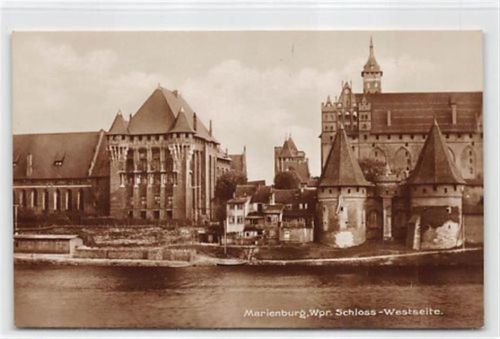 Marienburg Marienburg / Malbork in Westpreußen. Westseite vom Schloss ungelaufen Sehr gut erhalten.