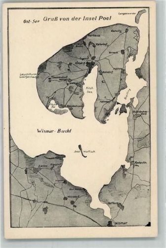 Insel Poel Wismar Bucht Insel Walfisch Timmendorf Wismar Umgebung Karte