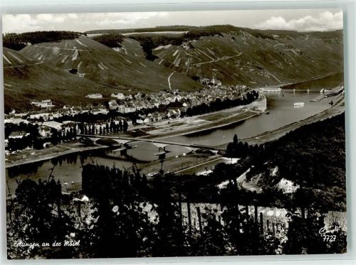 54492 W5564 Zeltingen - Mosel Moselbrücke Schleuse