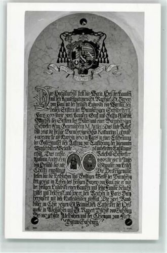 Bad Adelholzen Gedenktafel Hochaltarbild Fürstbistum Salzburg Ort handschriftlich