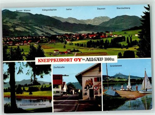 Oy Reuter Wanne Kühgrundspitze Iseler Daumen Starzlachberg Schwarzenberger Weiher Dorfstraße Wandbemalung Grüntensee Segelboot