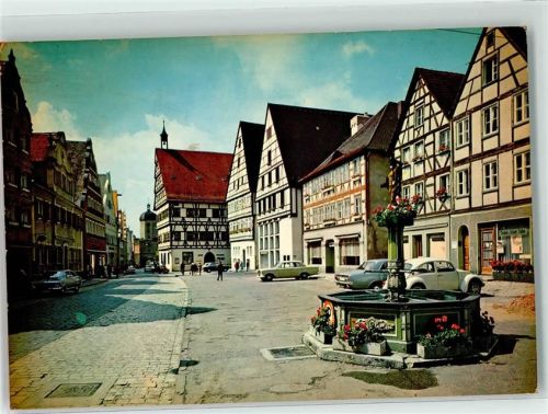 Oettingen Marktplatz Auto VW Käfer Mercedes
