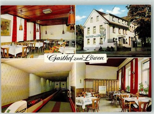 Auerbach Gasthaus zum Löwen Gastraum Kegelbahn