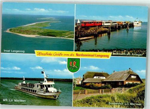 Langeoog Inselbahn am Anleger Sonnenhof Lili Marleen MS Lili Marleen