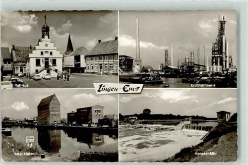 Lingen Rathaus Erdölraffinerie Alter Hafen Hanekenfähre Auto