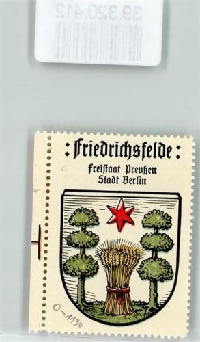 Friedrichsfelde Wappen Kaffee Hag Nr. 7 ca. 1920-1940 Getreidegarbe Roter Stern