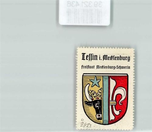 Tessin Vignette Wappen Freistaat Mecklenburg Schwerin