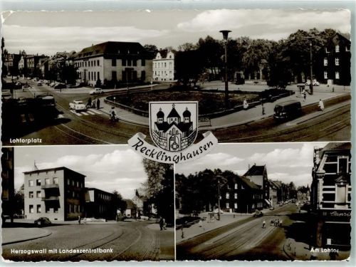 45657 W4350 Recklinghausen , Westf - Lohtorplatz VW-Bulli T1 Herzogswall LZB Wappen