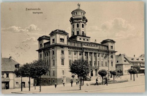 Zeulenroda 1915 Marktplatz Rathaus