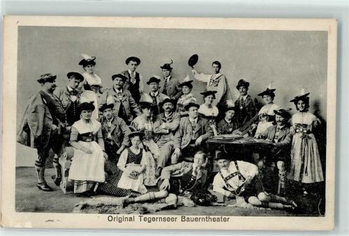 W8180 Tegernsee Tracht, Zither Kontragitarre , Lichtdruck Rich. Kramer Magdeburg Volksschauspiel