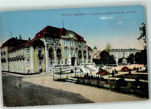 Teplice 1915 Kaiserin Elisabeth Bad mit Anlagen