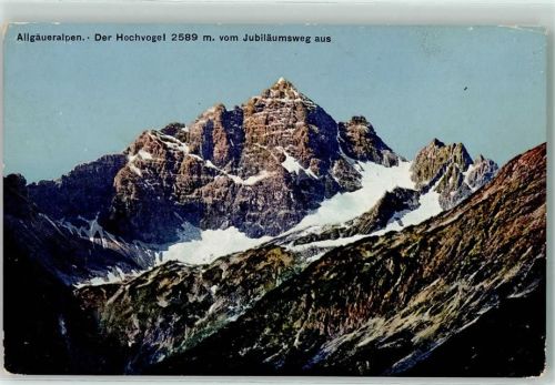Hochvogel Allgäuer Alpen 2589 m vom Jubiläumsweg aus Schnee Winter