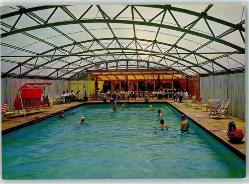 82347 W8139 Bernried , Starnberger See Foto AK Schwimmbad Hotel Seeblick