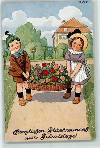 Geburtstag Kinder Blumen K.V.B Nr.2597