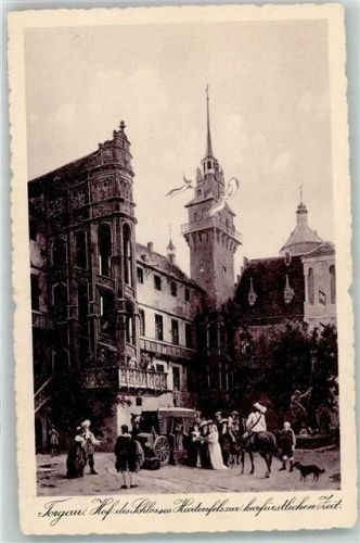 Torgau Hof des Schlosses Hartenfels zur kurfürstlichen Zeit