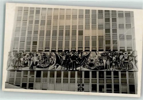 Berlin Mitte Ost Berlin Haus de Lehrers Gebäude Fassadenkunst von Walter Womacka , Alexanderplatz