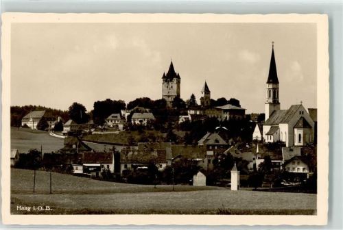 83527 W8092 Haag , Oberbay Foto AK Kirche Turm