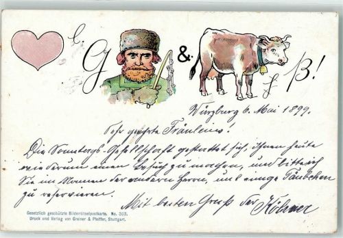 1900 Bilderrätselpostkarte Nr. 303
