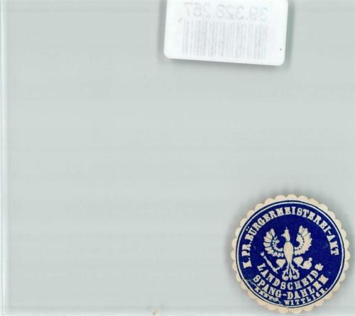 Landscheid Postwesen K.Pr. Bürgermeister-Amt Landscheid u. Spang-Dahlen Kreis Wittich