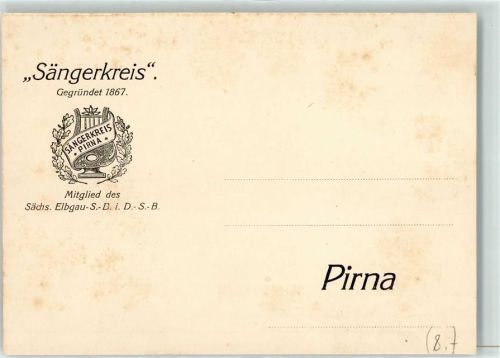 Pirna Postkarte Sängerkreis Pirna