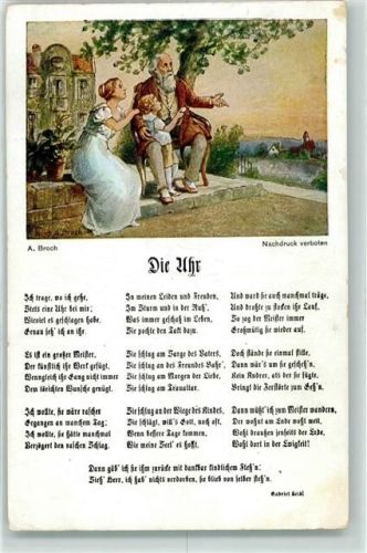 sign. A. Broch Gedicht Gabriel Serial Bunte Reihe Nr 39